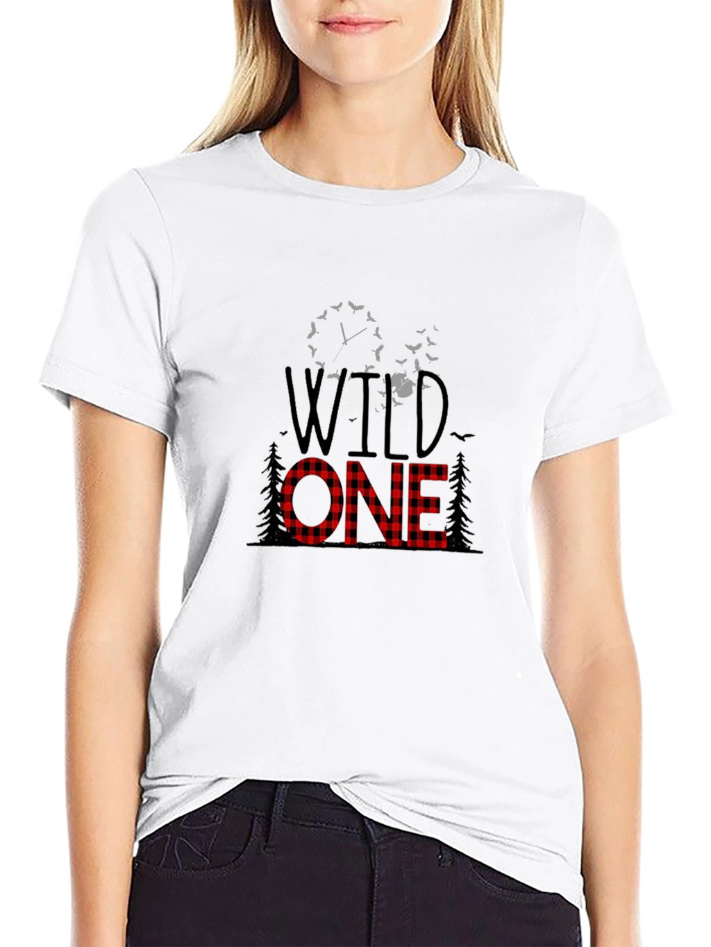 Wild One Buffalo Plaid Graphic Tee