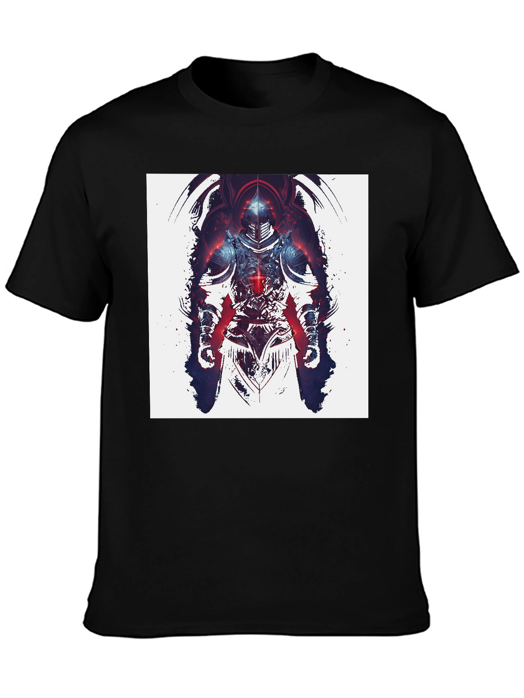 Knight Graphic Print Black T-Shirt
