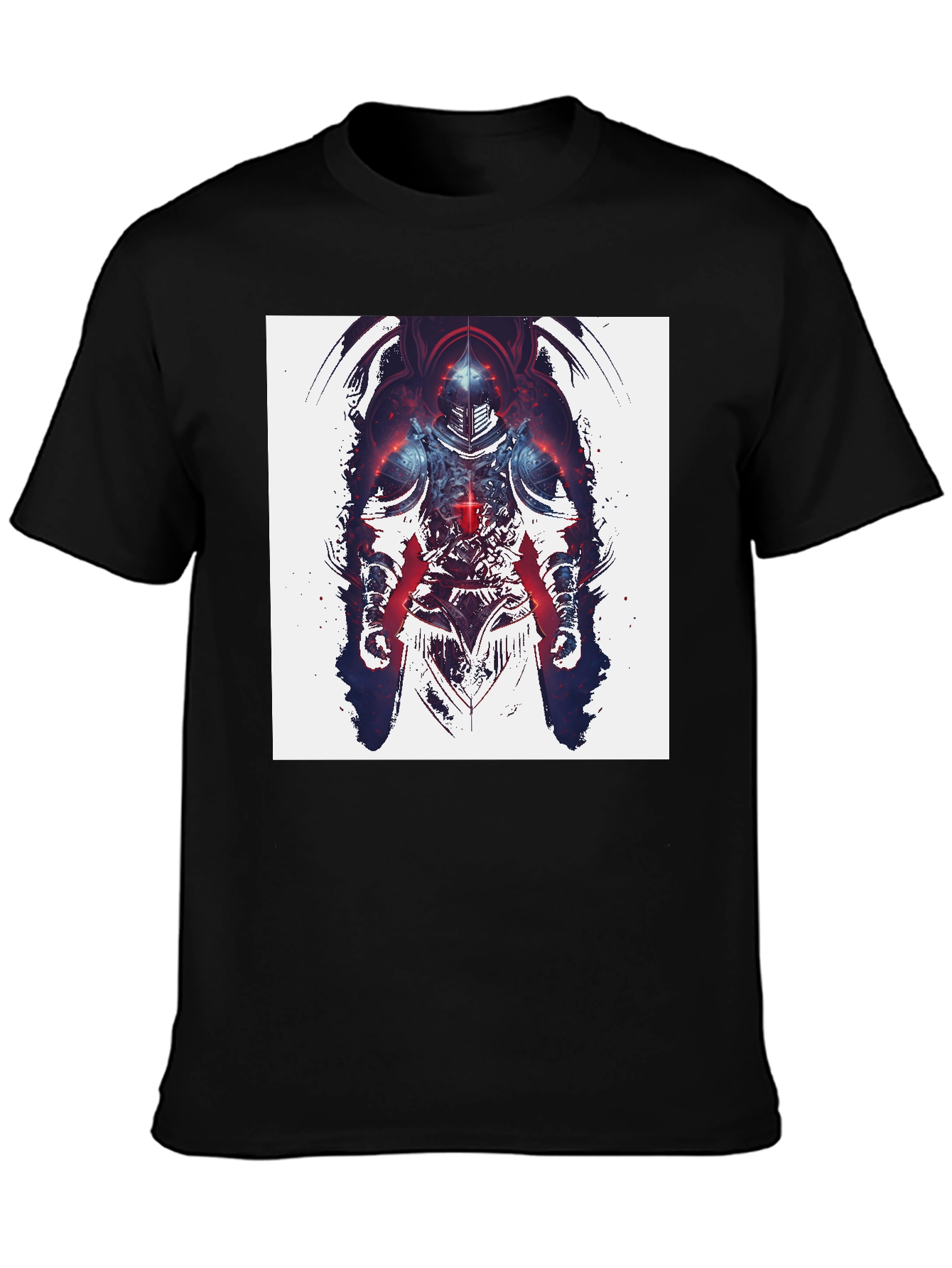 Knight Graphic Print Black T-Shirt
