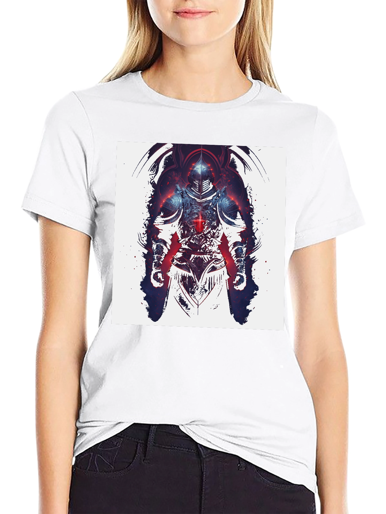 Knight Graphic Print Black T-Shirt