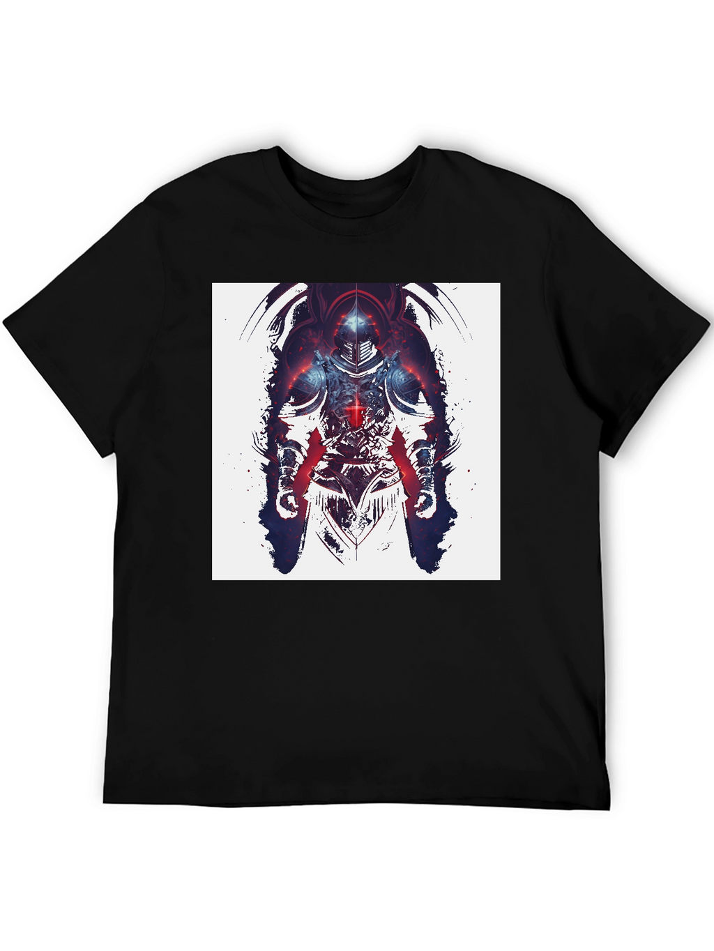 Knight Graphic Print Black T-Shirt