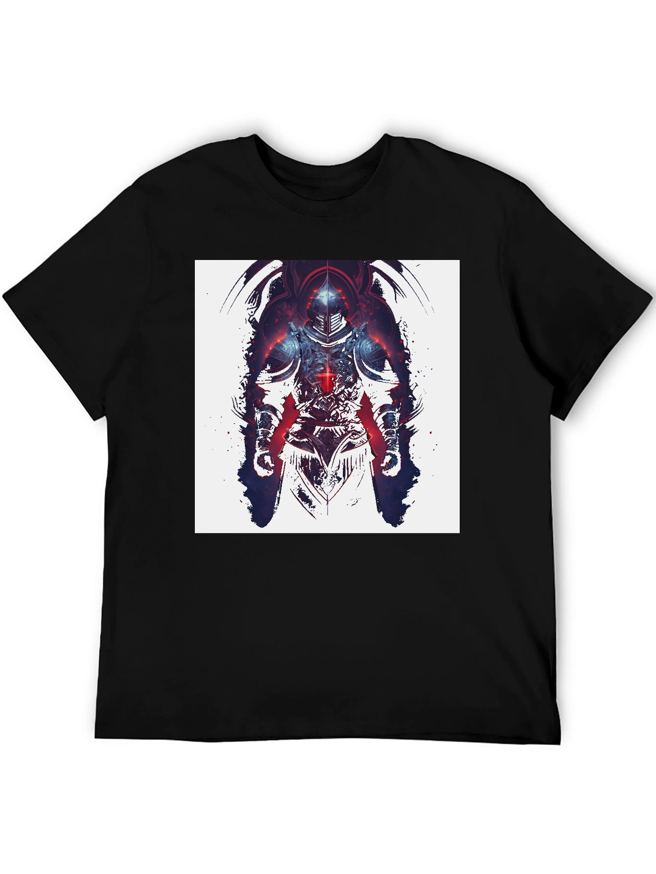 Knight Graphic Print Black T-Shirt