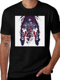 Knight Graphic Print Black T-Shirt