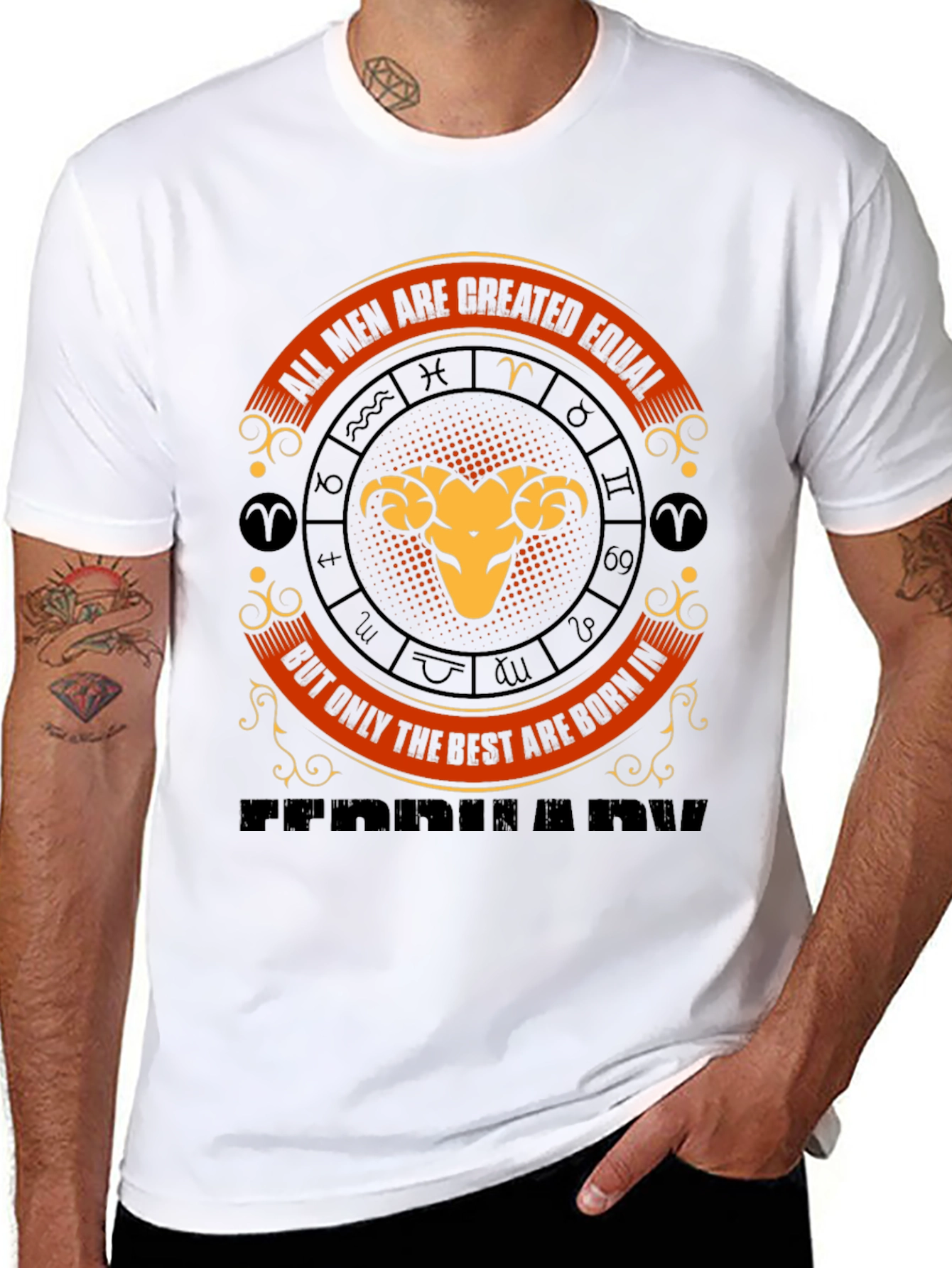 Aries Zodiac Sign T-Shirt - All Men Are Created Equal