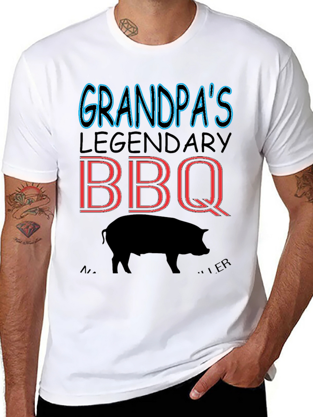 Grandpas Legendary BBQ Pig T-Shirt