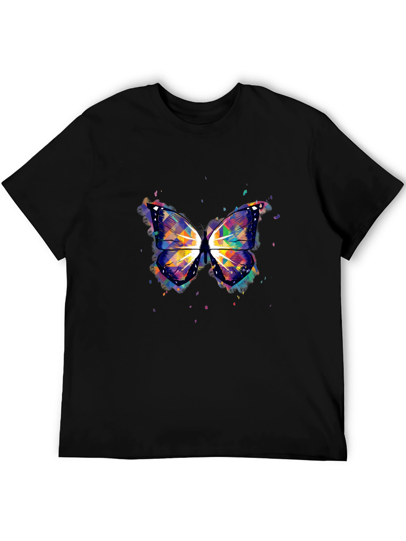 Colorful Butterfly Graphic T-Shirt - Casual Style
