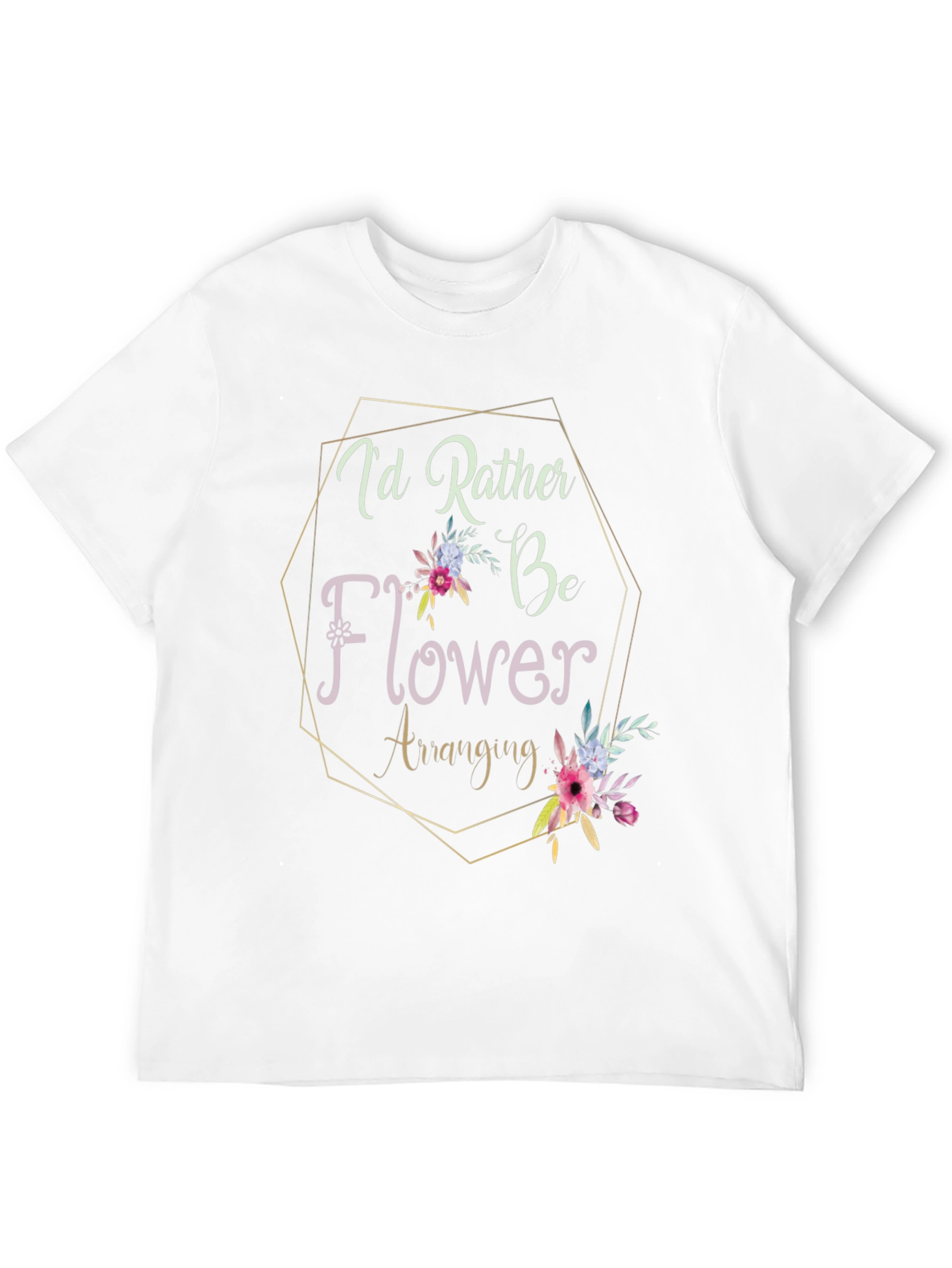 Flower Arranging Graphic Tee - Unique Hobby Design