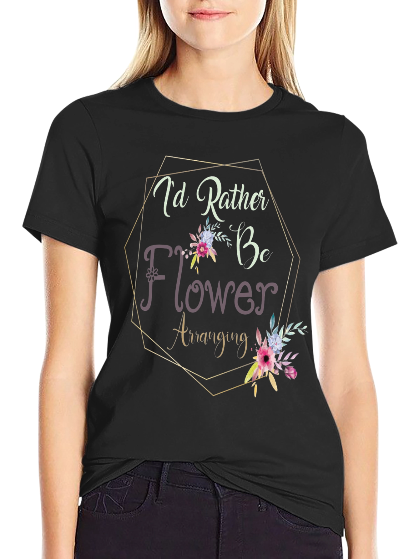 Flower Arranging Graphic Tee - Unique Hobby Design
