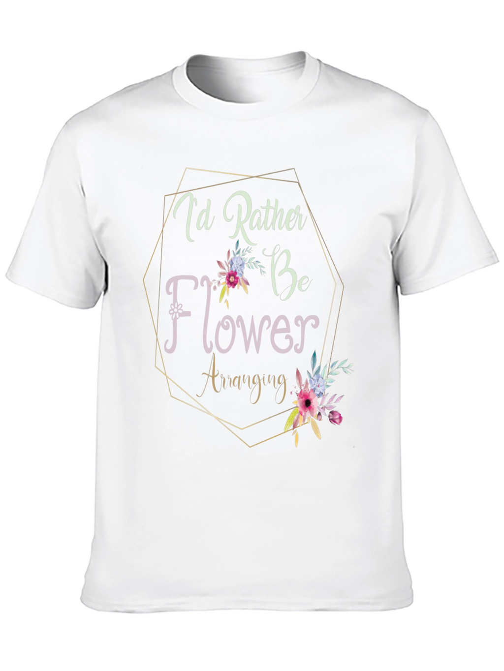 Flower Arranging Graphic Tee - Unique Hobby Design