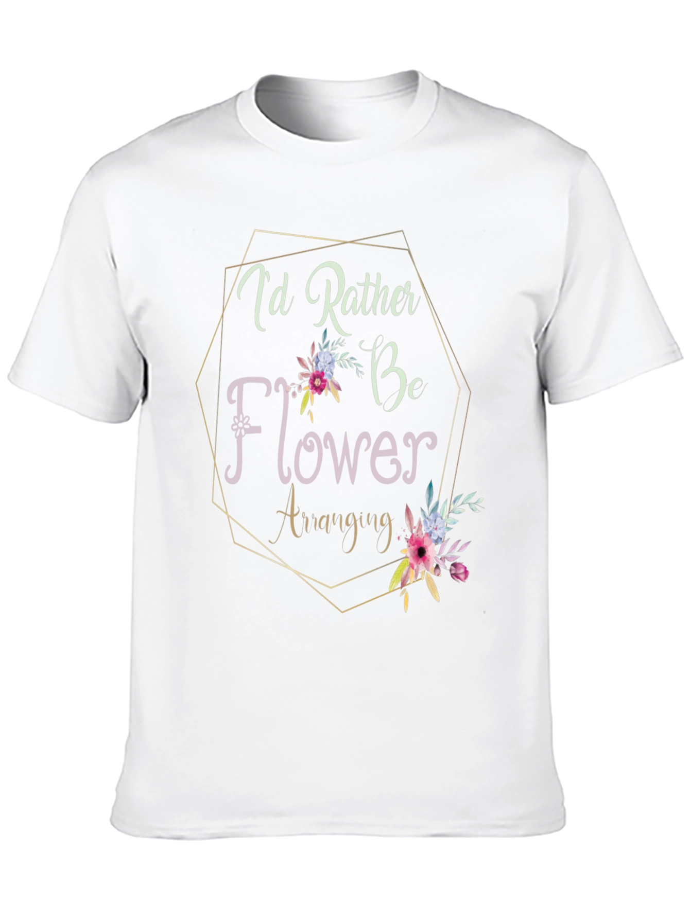 Flower Arranging Graphic Tee - Unique Hobby Design