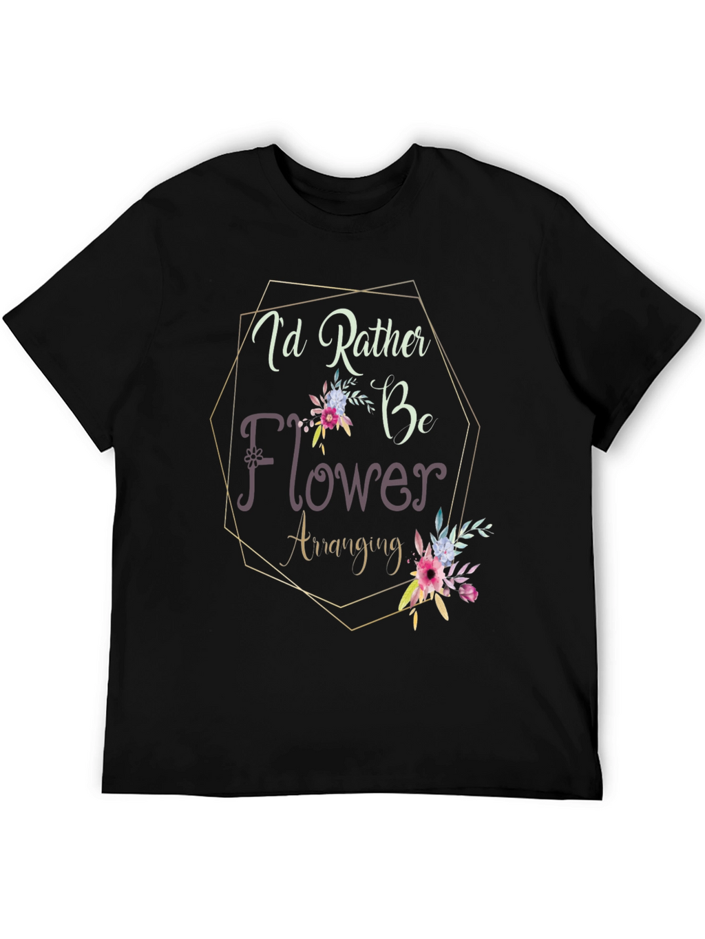 Flower Arranging Graphic Tee - Unique Hobby Design