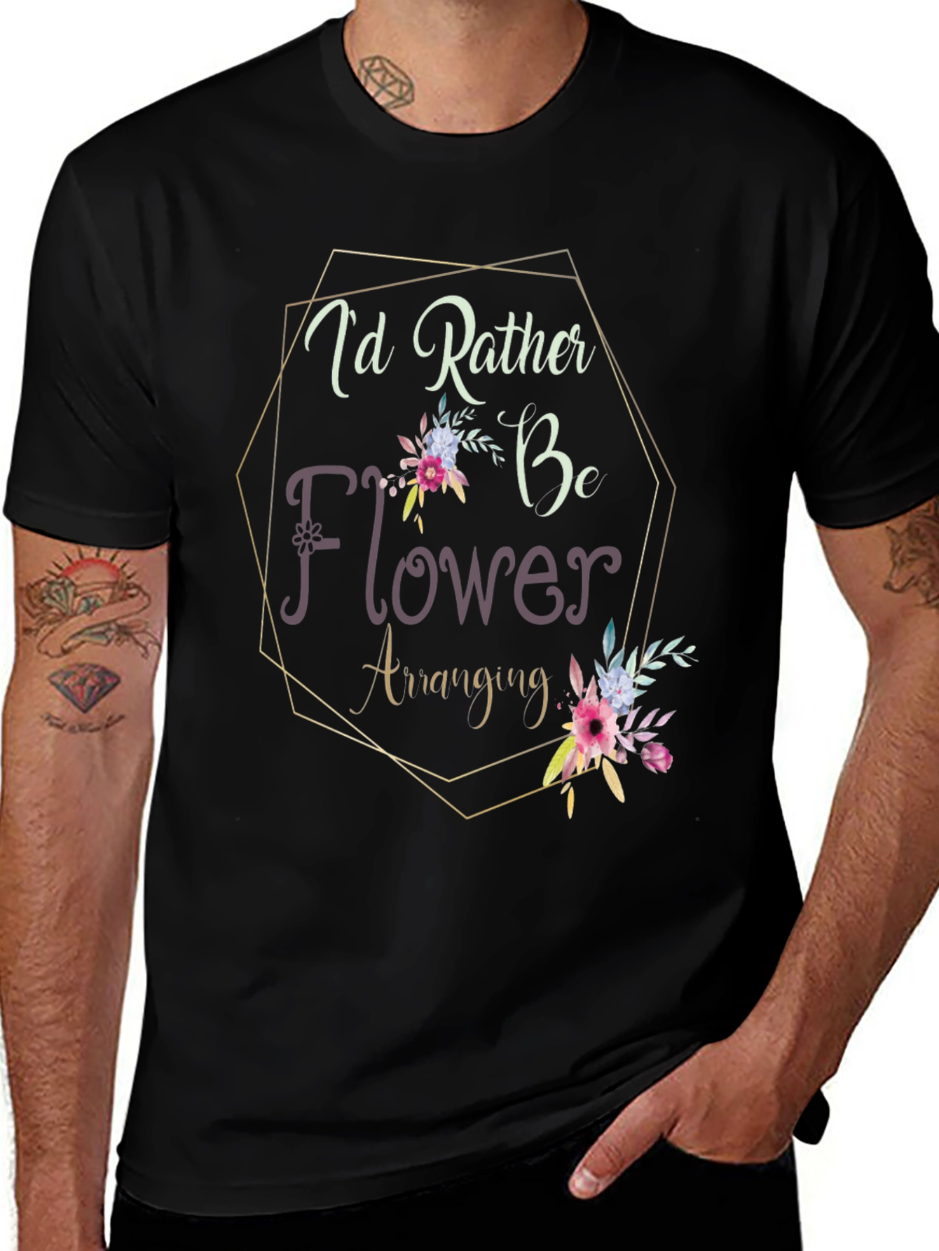 Flower Arranging Graphic Tee - Unique Hobby Design