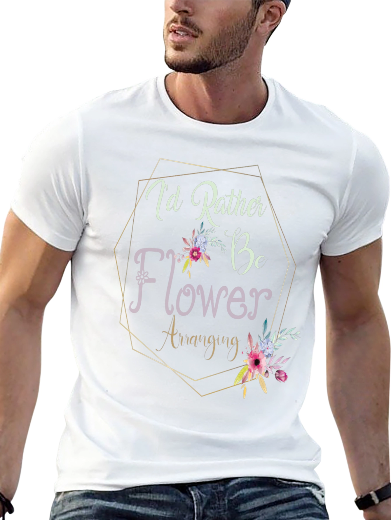 Flower Arranging Graphic Tee - Unique Hobby Design