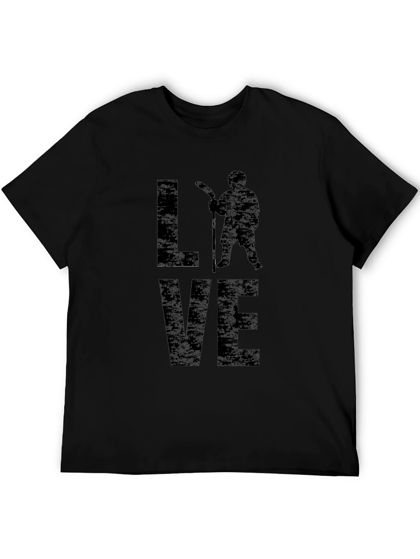 Love Hockey Graphic Tee - Black Unisex Shirt