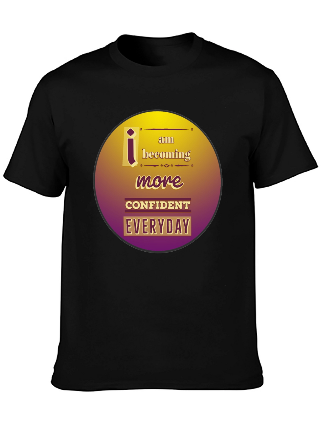 Confident Everyday Black Graphic Tee