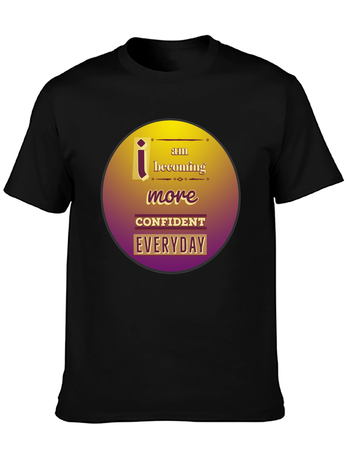 Confident Everyday Black Graphic Tee