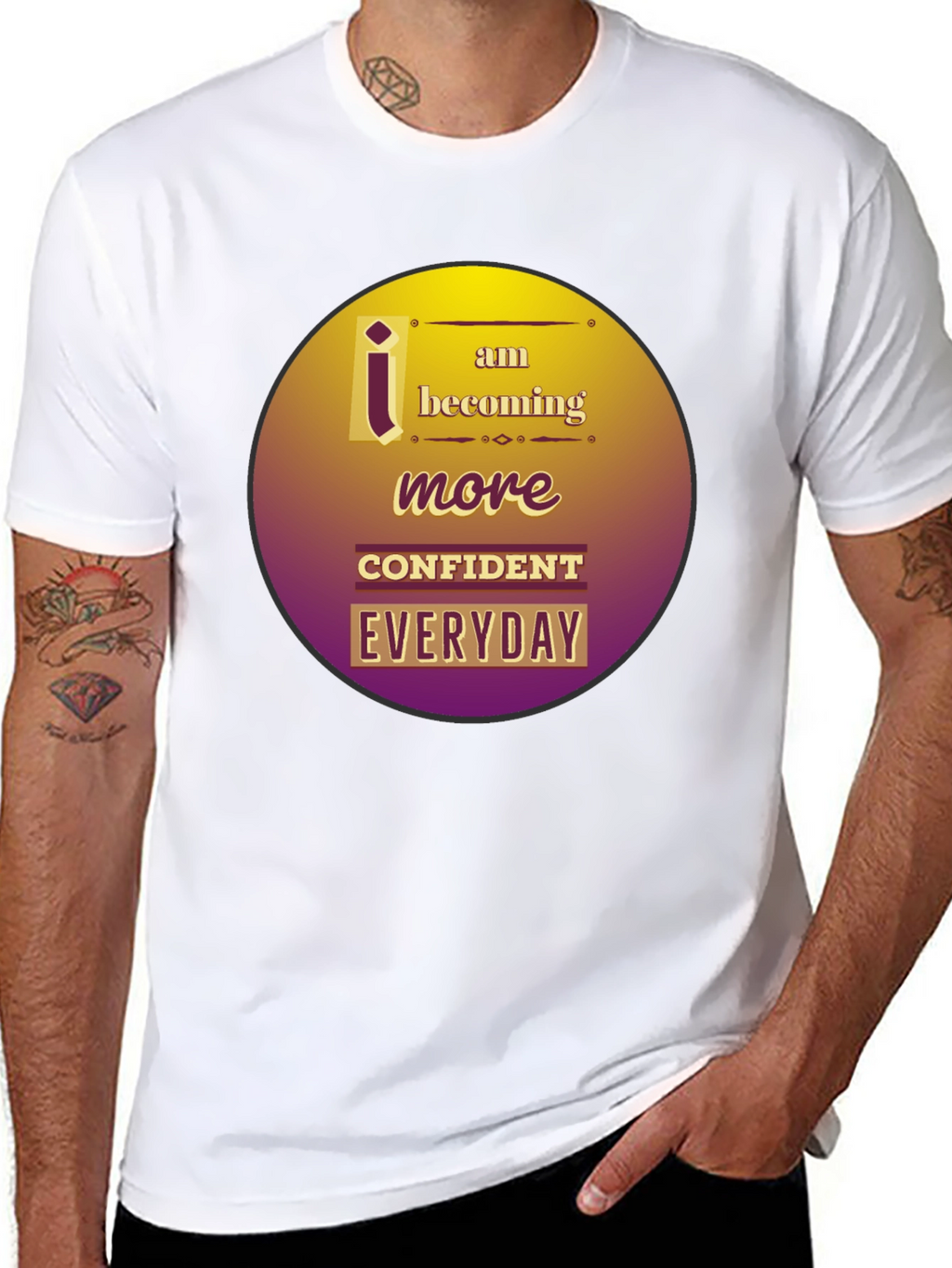 Confident Everyday Black Graphic Tee