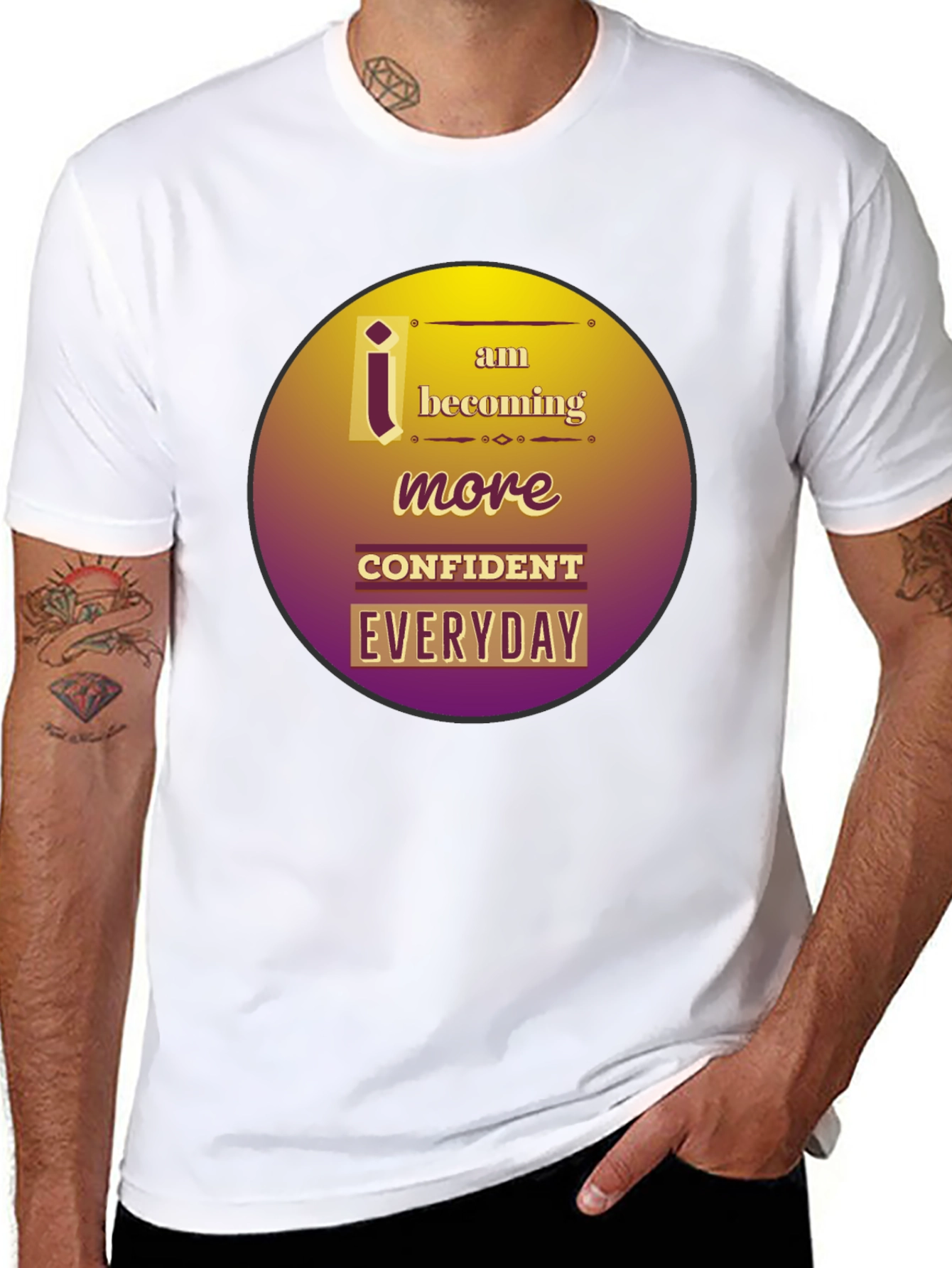 Confident Everyday Black Graphic Tee