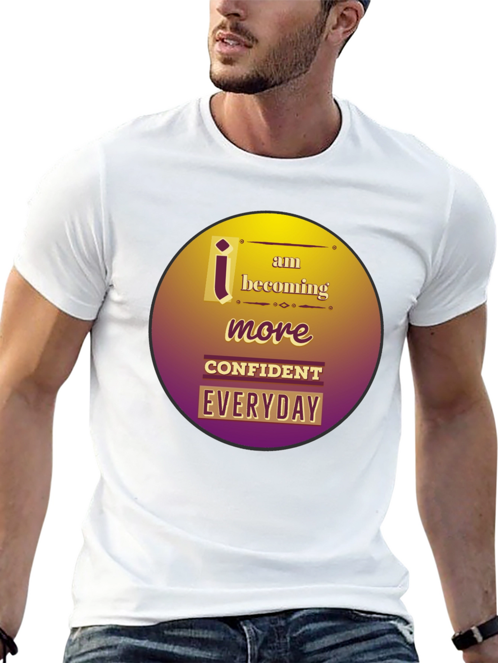 Confident Everyday Black Graphic Tee