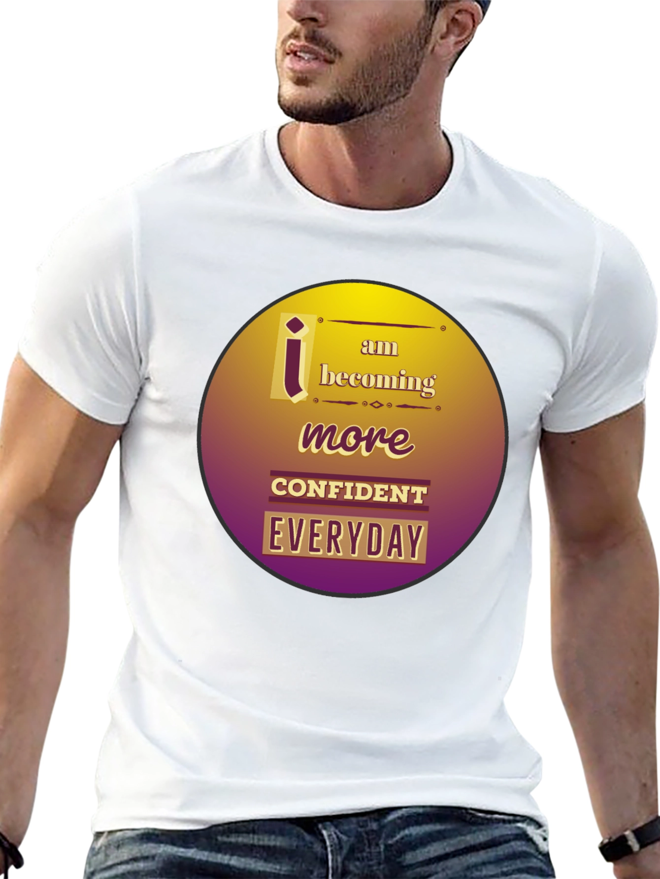Confident Everyday Black Graphic Tee