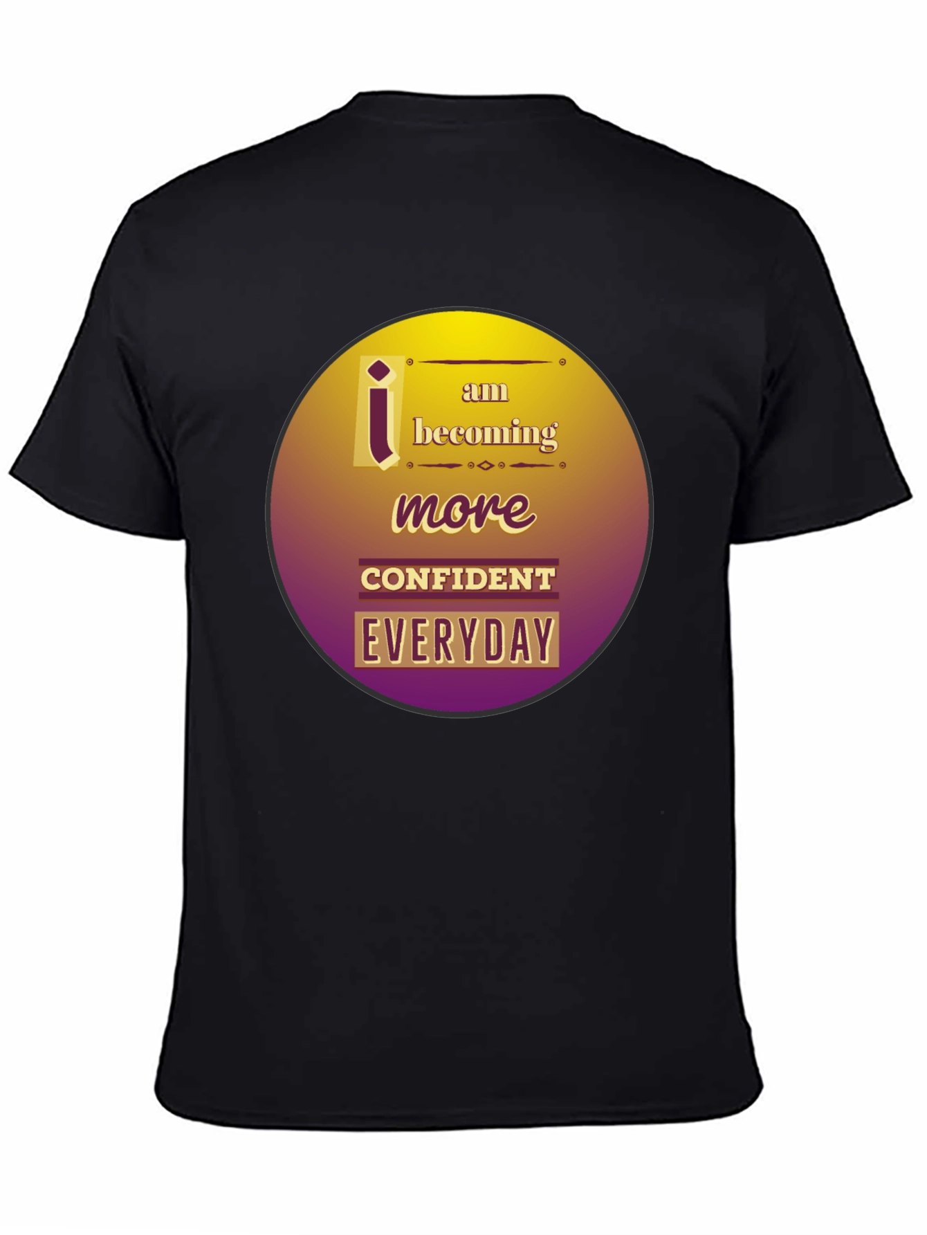 Confident Everyday Black Graphic Tee