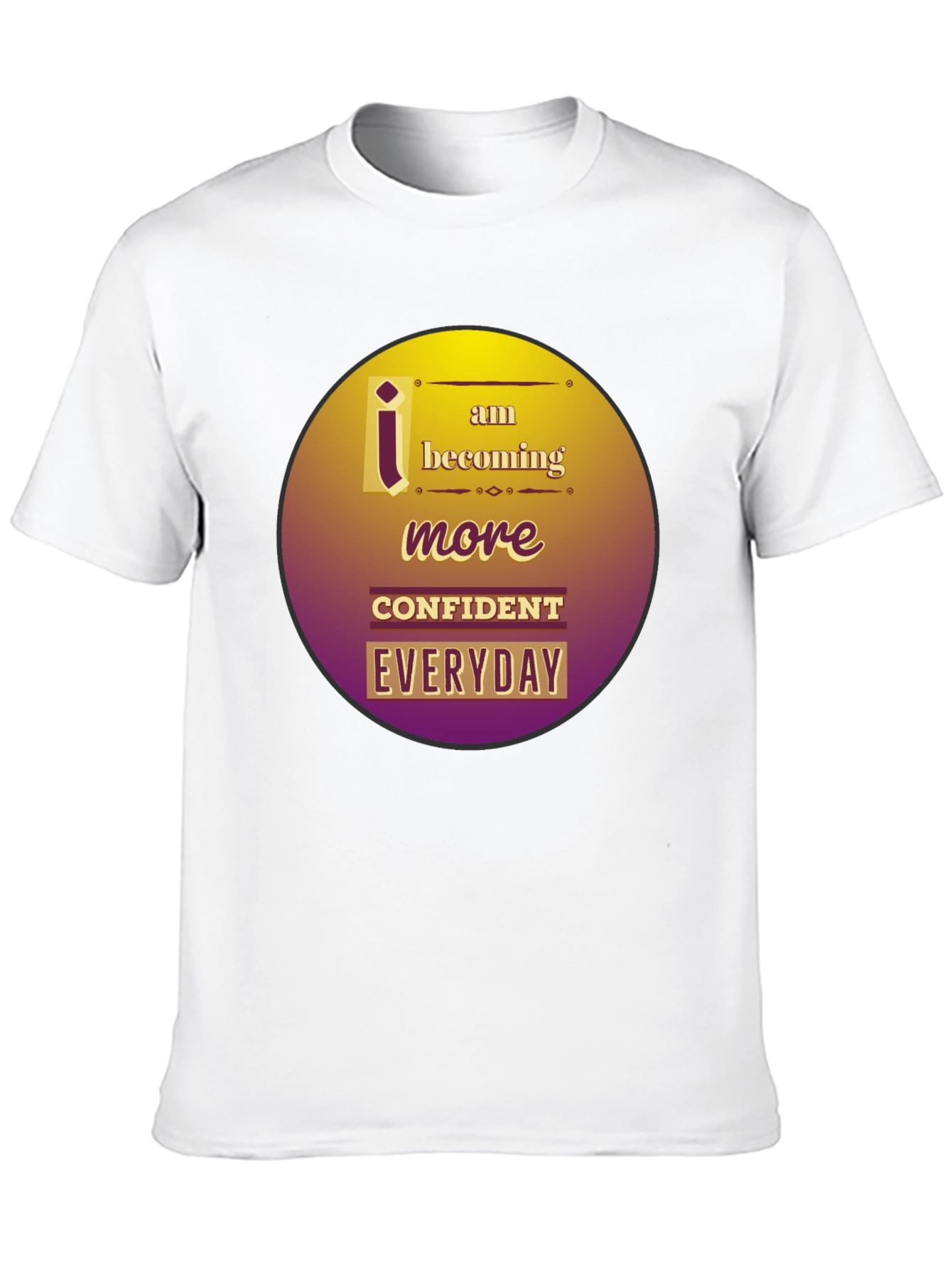 Confident Everyday Black Graphic Tee