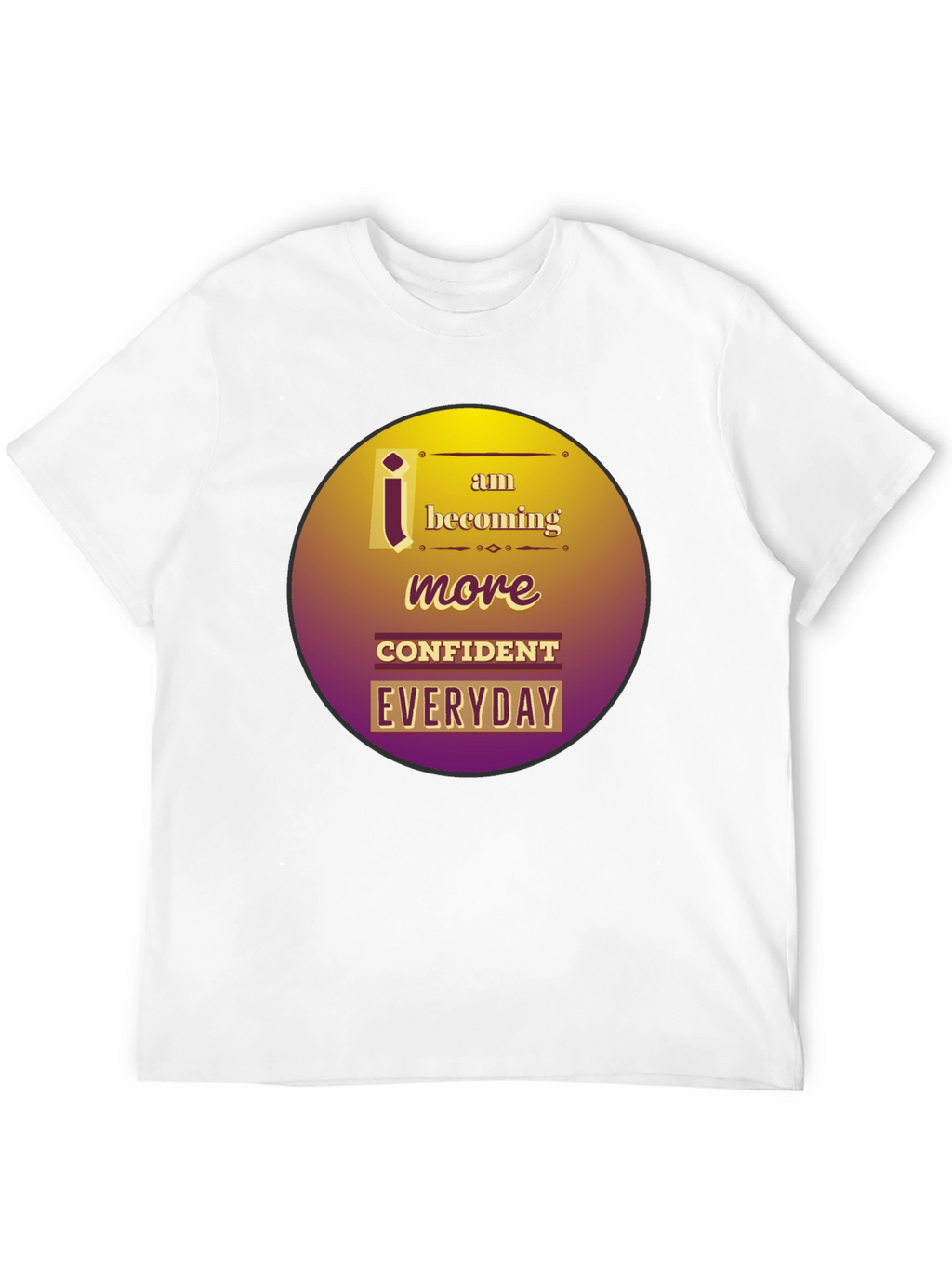 Confident Everyday Black Graphic Tee