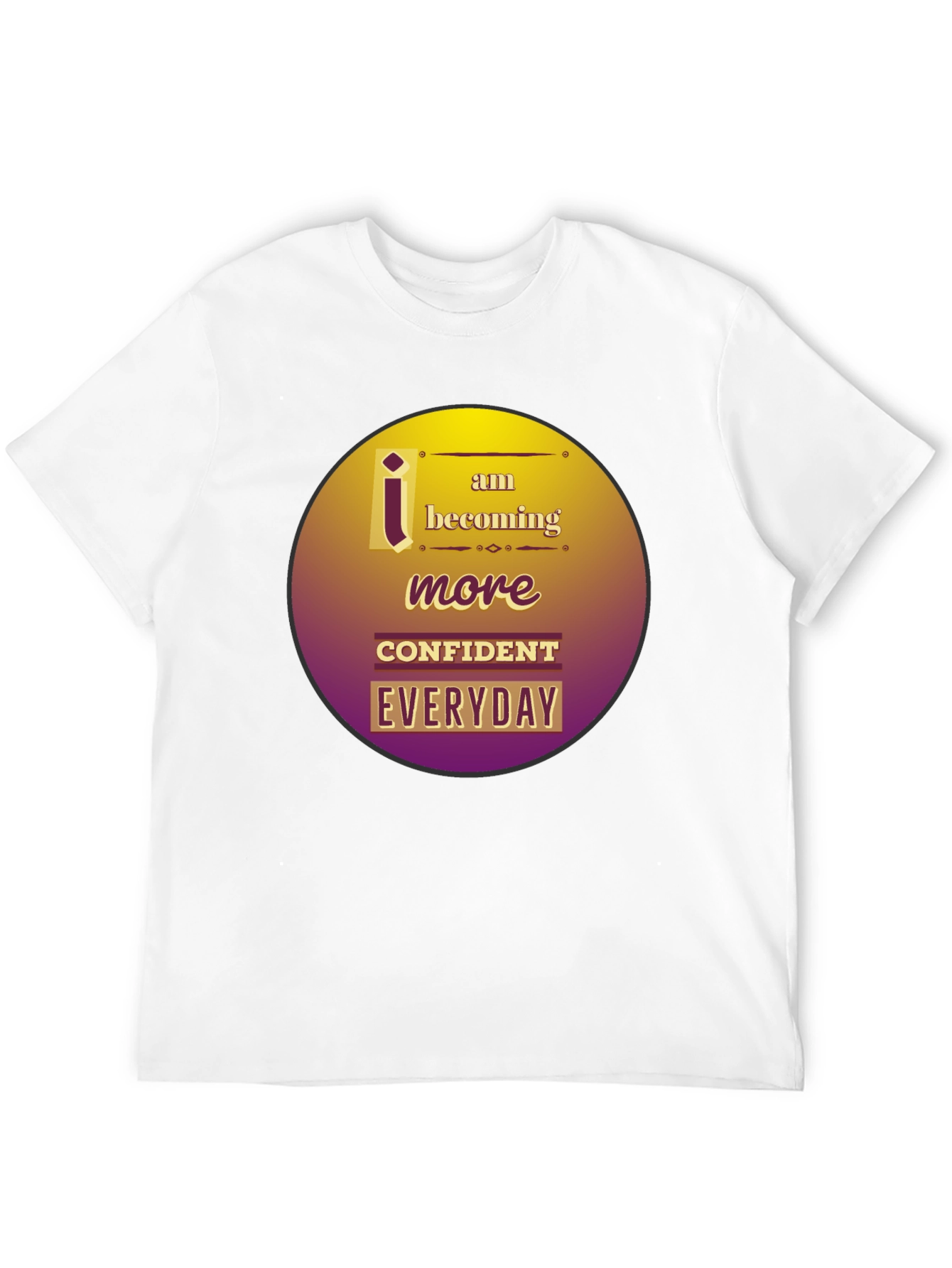 Confident Everyday Black Graphic Tee