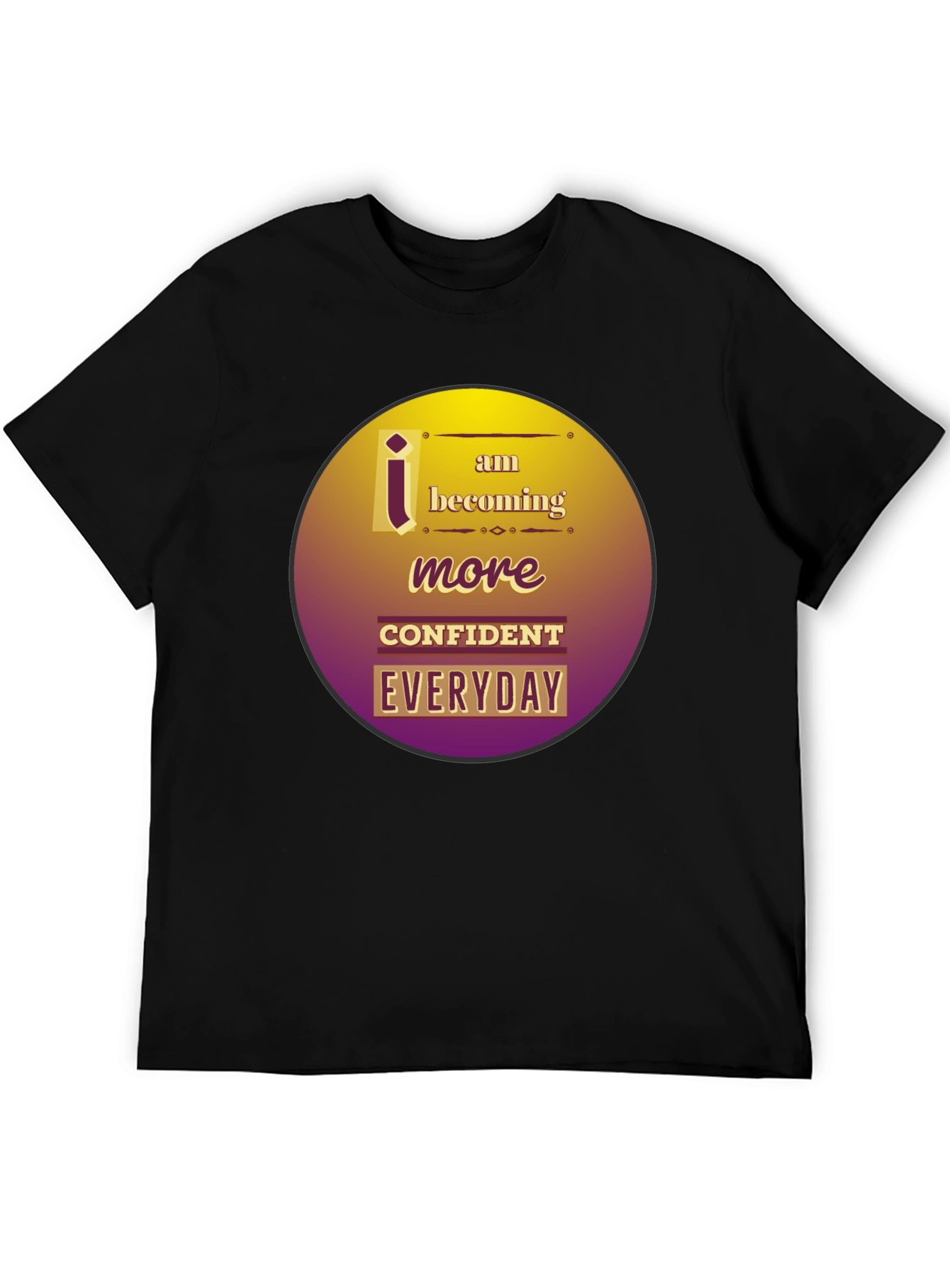 Confident Everyday Black Graphic Tee