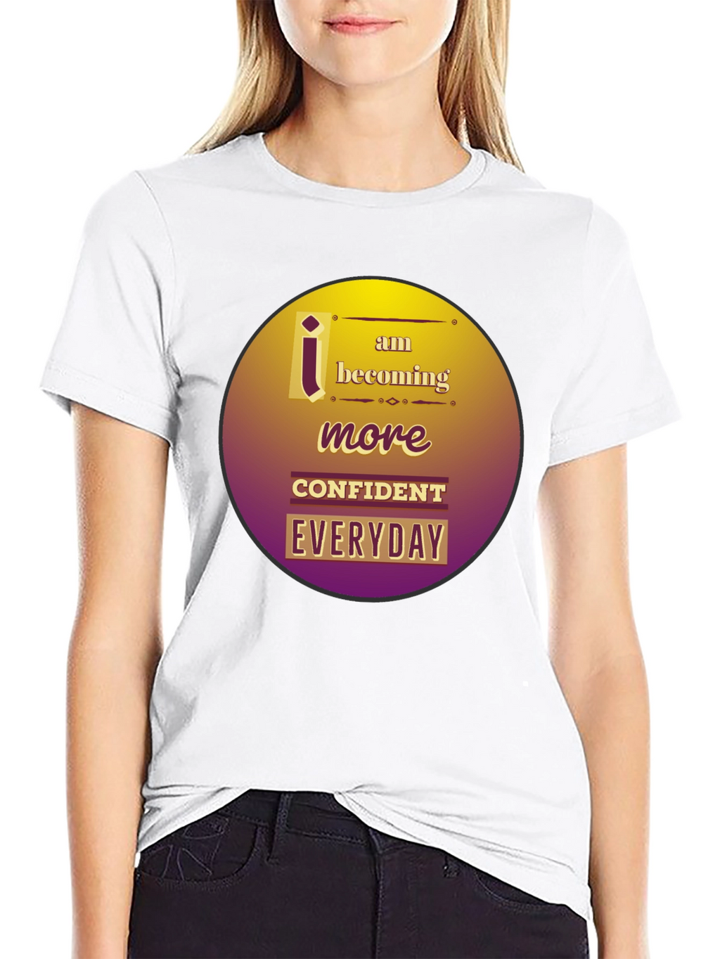 Confident Everyday Black Graphic Tee