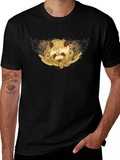 Golden Panda Graphic Tee - Unisex Black T-Shirt
