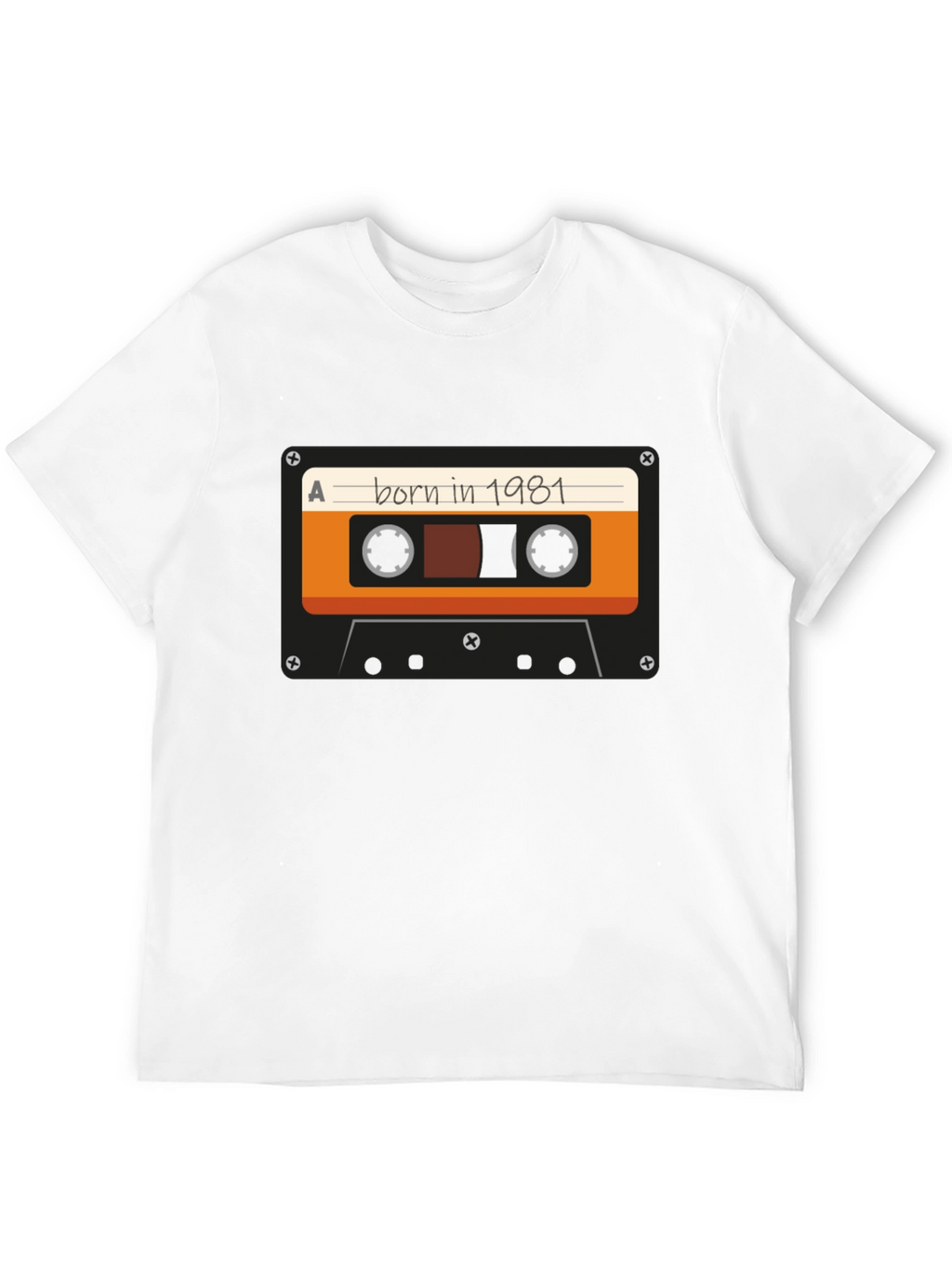 Born in 1981 Cassette Tape Graphic T-Shirt