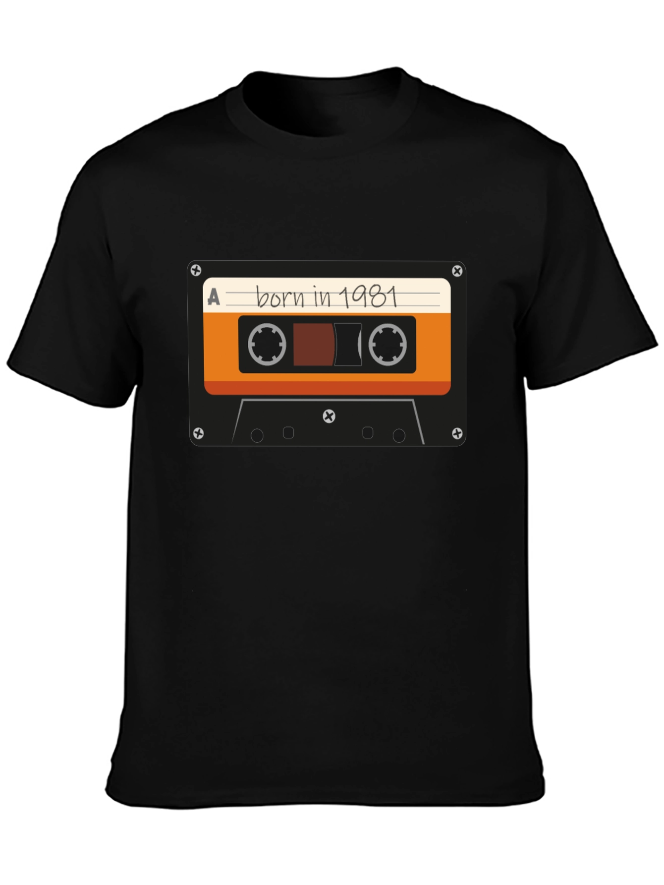 Born in 1981 Cassette Tape Graphic T-Shirt