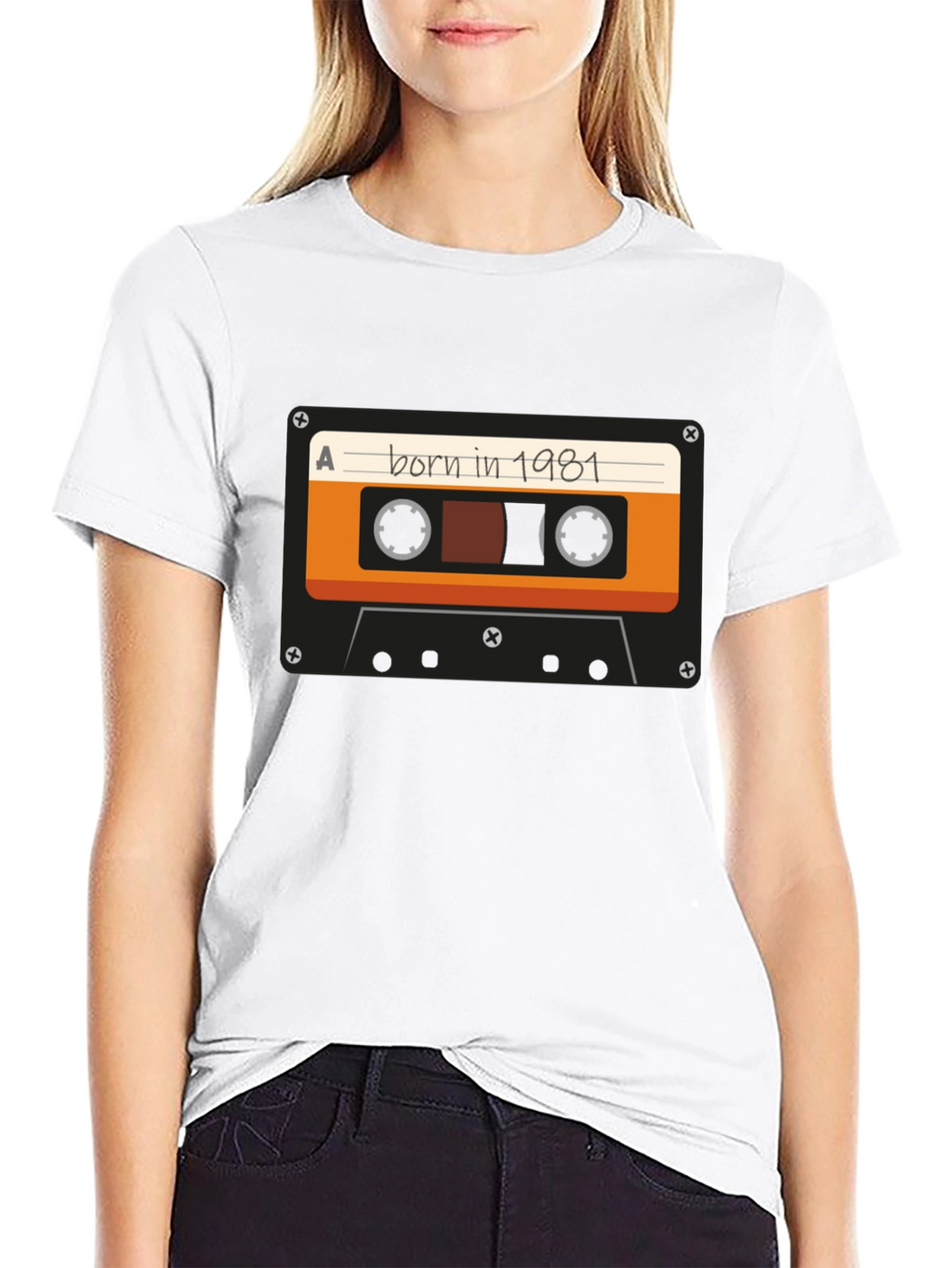 Born in 1981 Cassette Tape Graphic T-Shirt