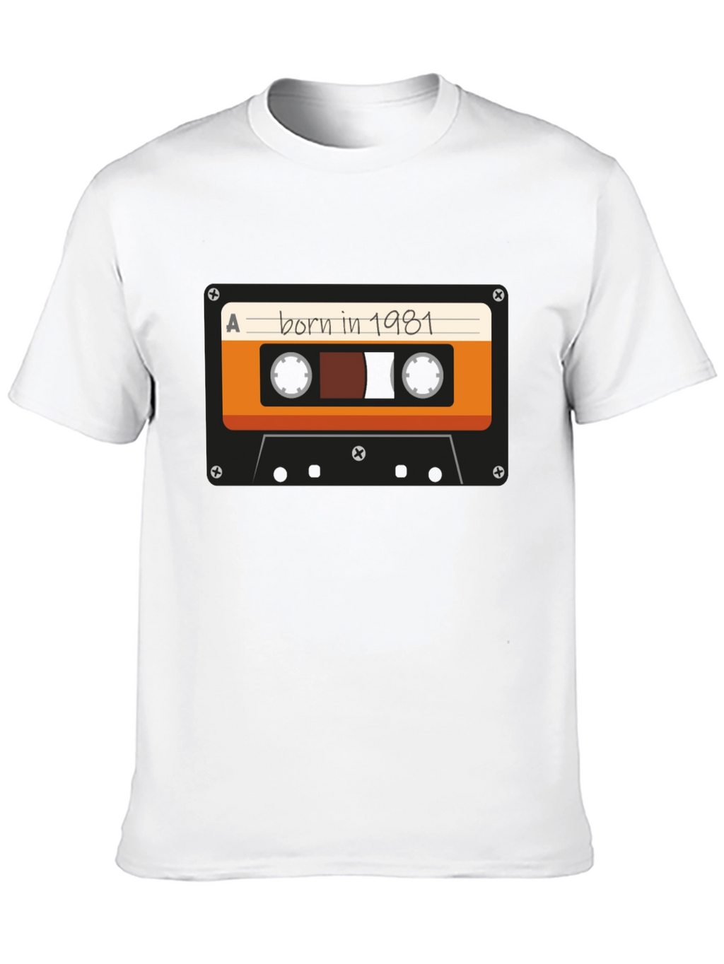 Born in 1981 Cassette Tape Graphic T-Shirt