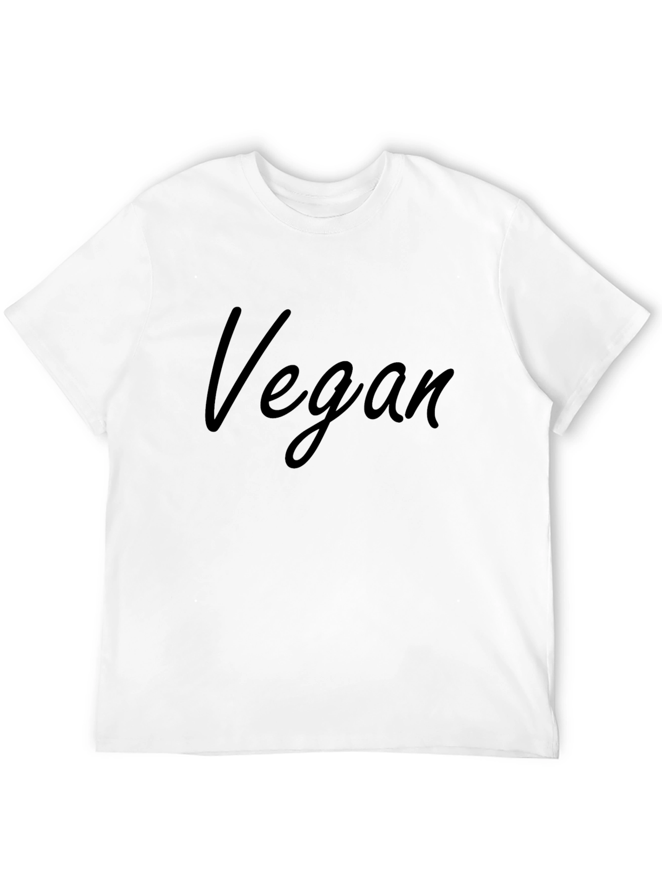Vegan Statement T-Shirt - Black Crew Neck