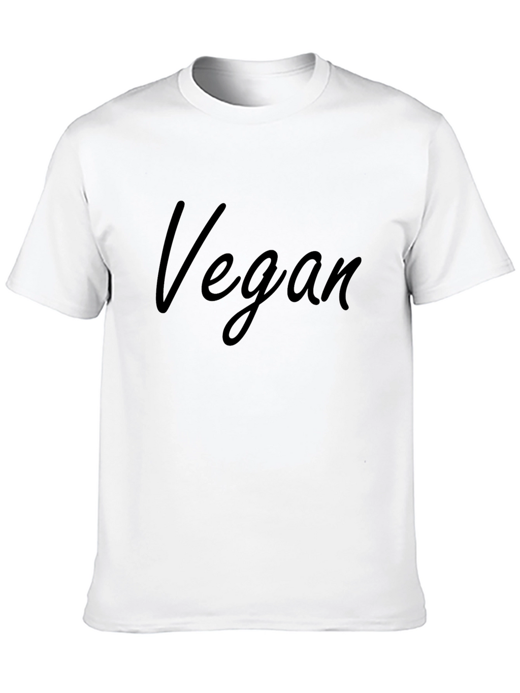 Vegan Statement T-Shirt - Black Crew Neck