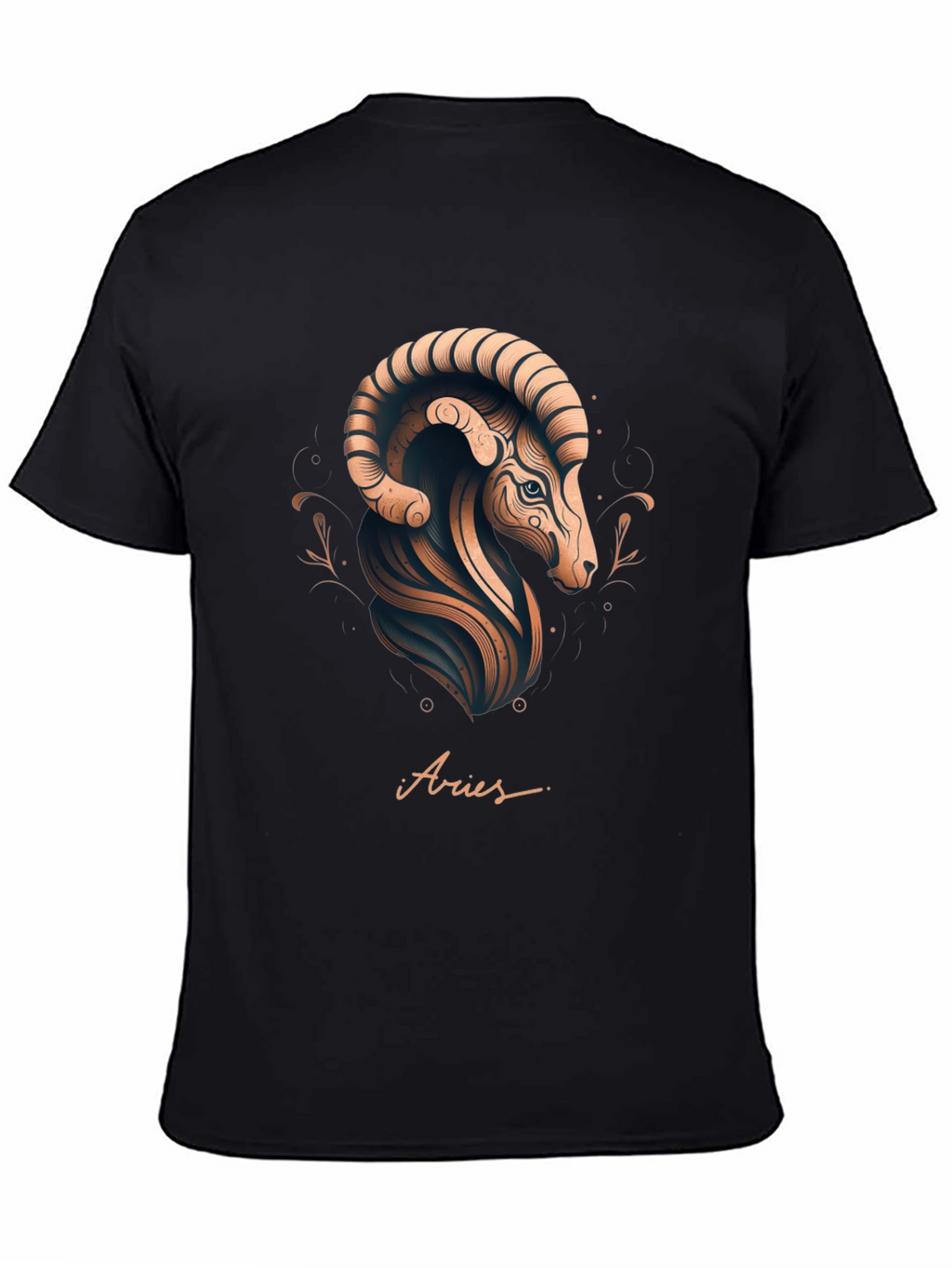 Aries Zodiac Graphic Tee - Black Stylish Design