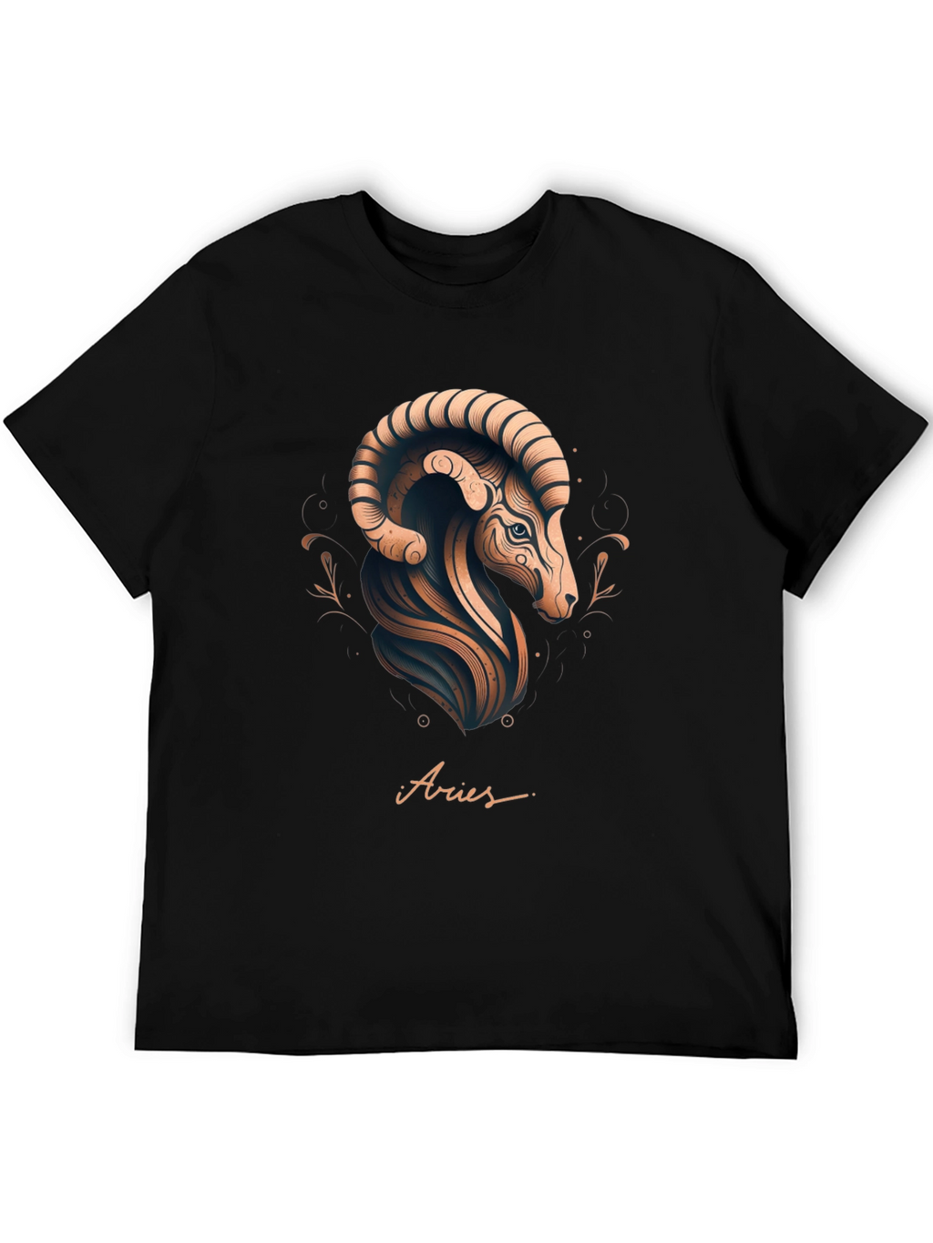Aries Zodiac Graphic Tee - Black Stylish Design