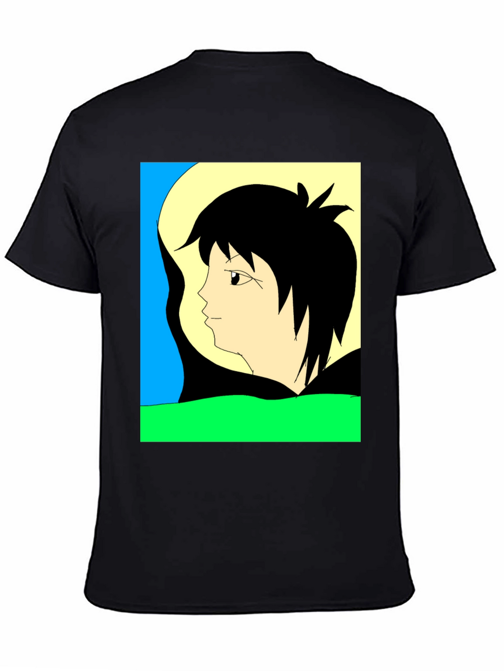 Anime Graphic Tee - Black Short Sleeve Shirt