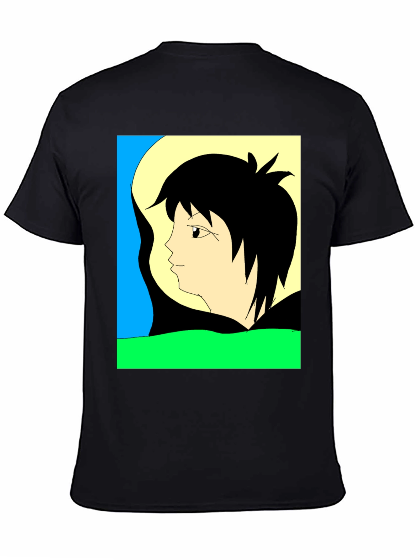 Anime Graphic Tee - Black Short Sleeve Shirt