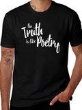 Truth is Like Poetry Graphic Tee - Black