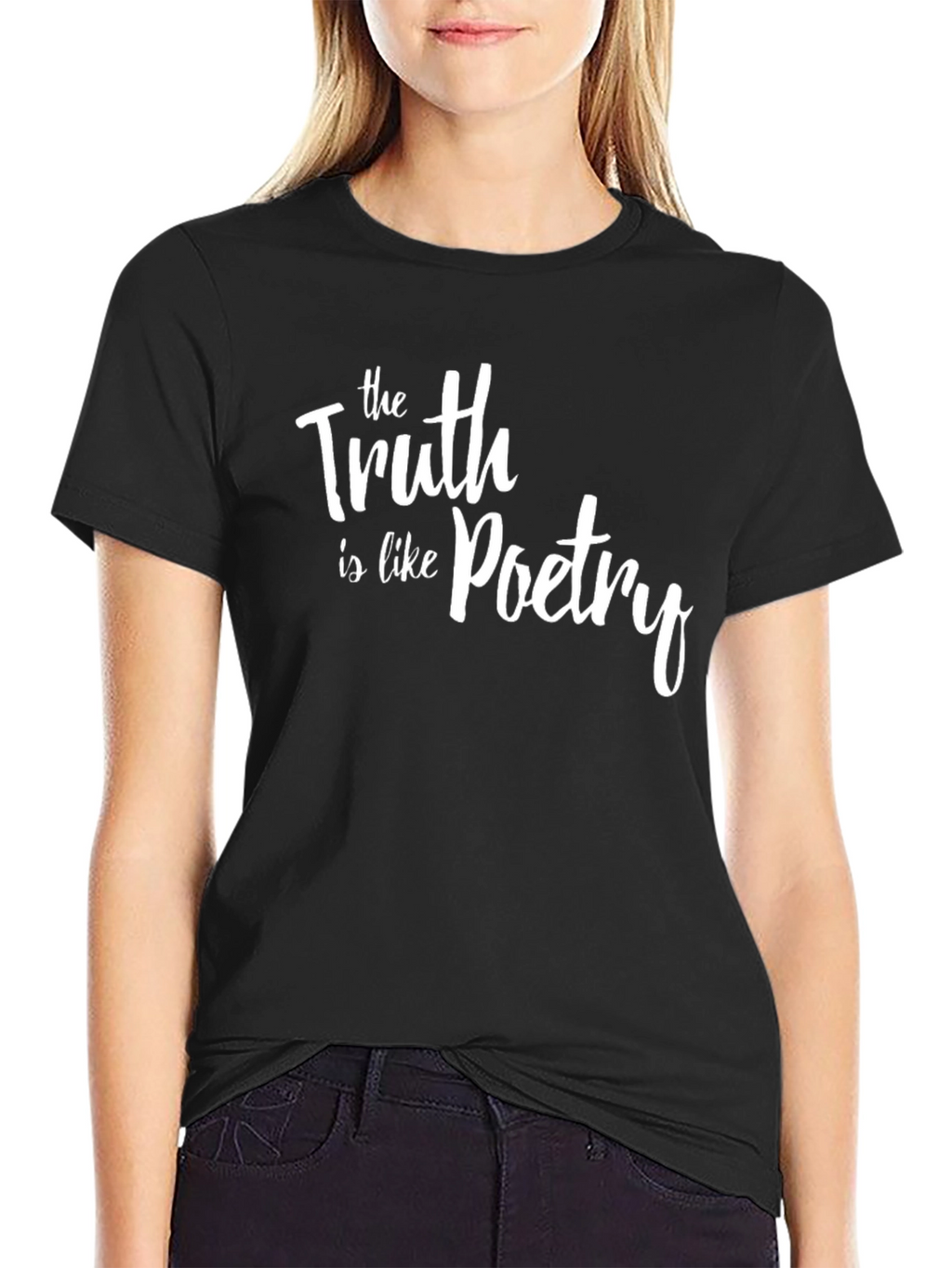 Truth is Like Poetry Graphic Tee - Black