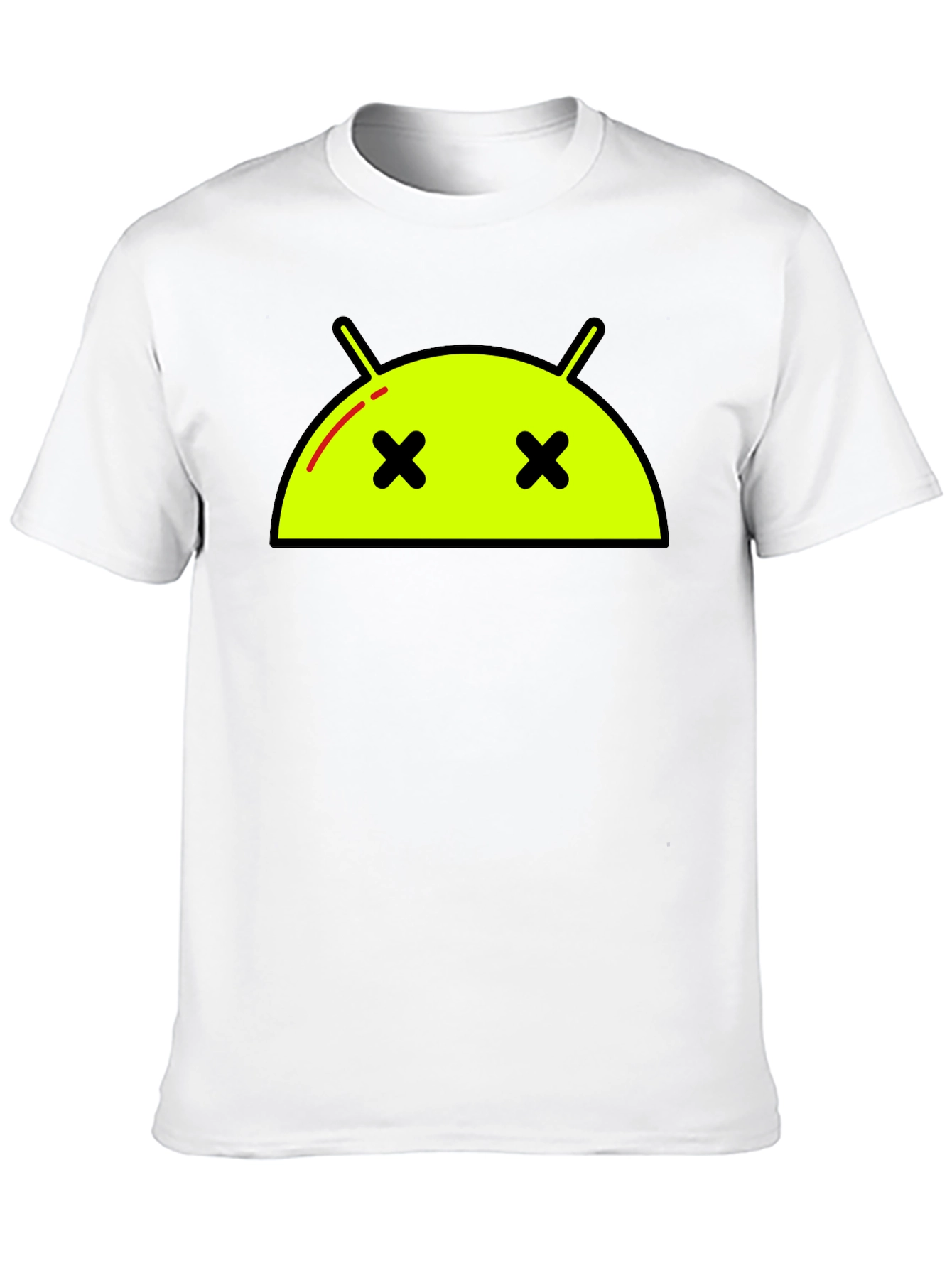 Android Dead Face T-Shirt - Funny Robot Graphic Tee