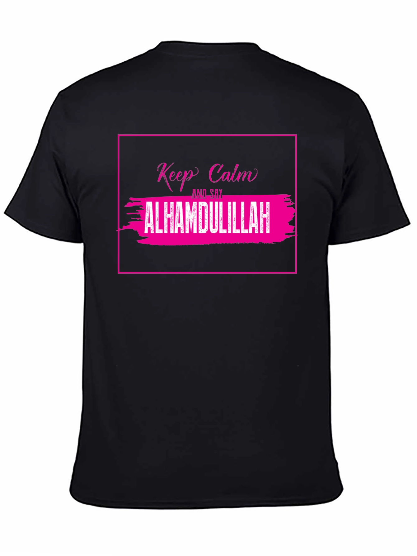 Keep Calm Alhamdulilah T-Shirt - Black Cotton Tee