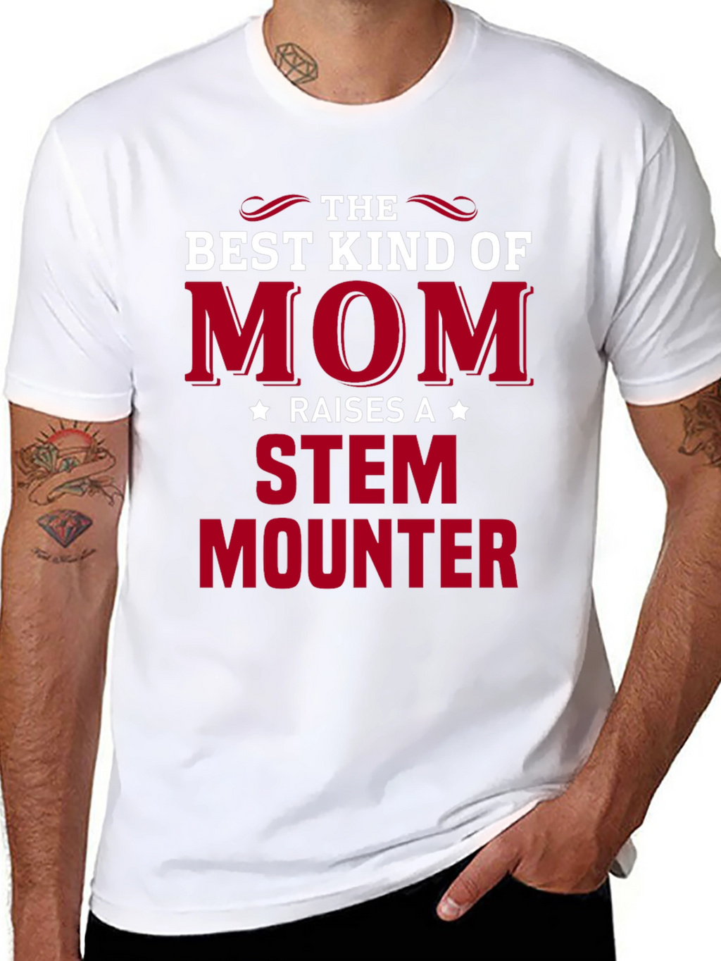 The Best Kind of Mom STEM Mounter Black T-Shirt