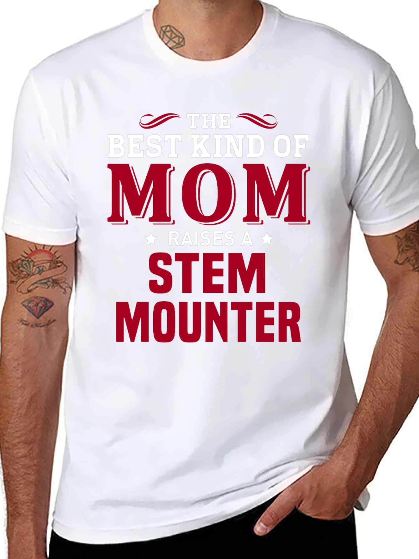 The Best Kind of Mom STEM Mounter Black T-Shirt