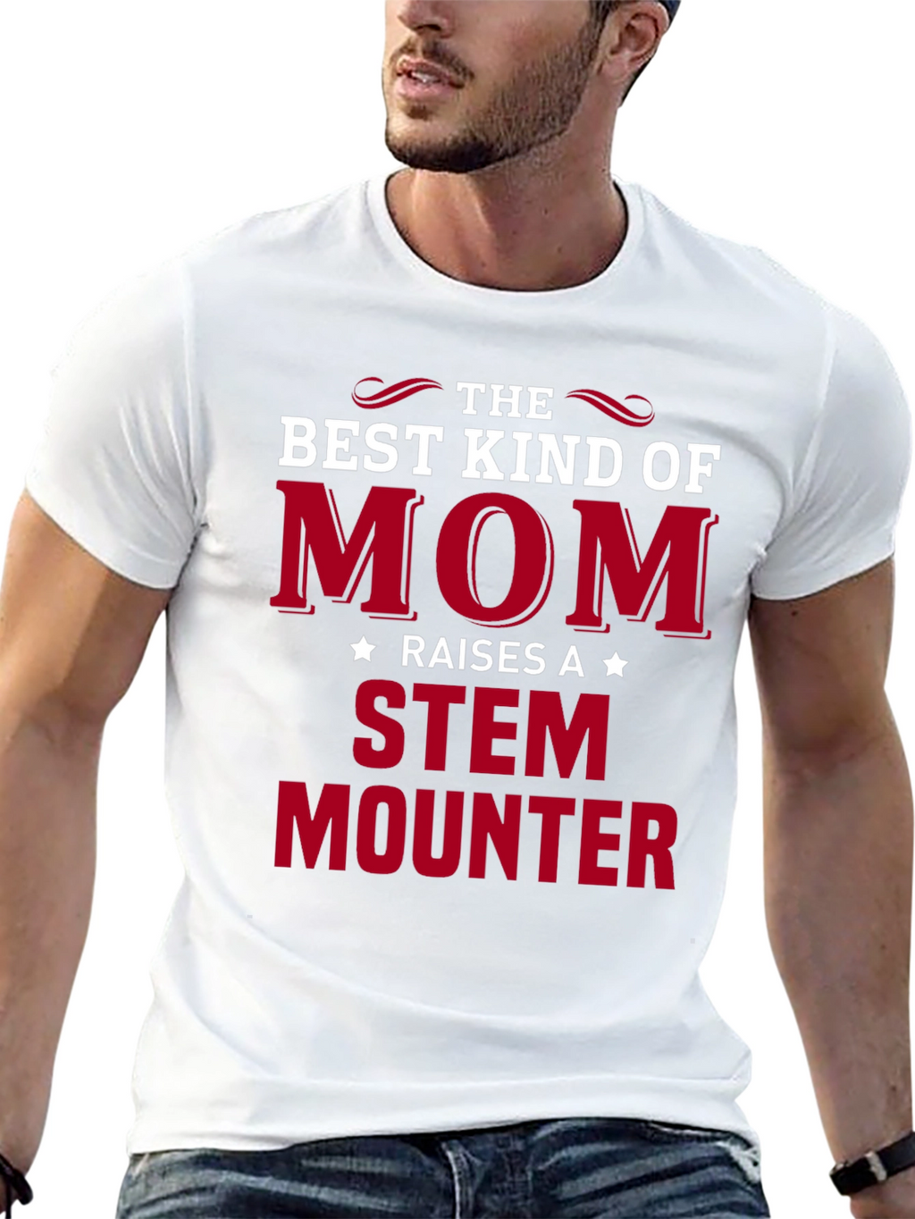 The Best Kind of Mom STEM Mounter Black T-Shirt