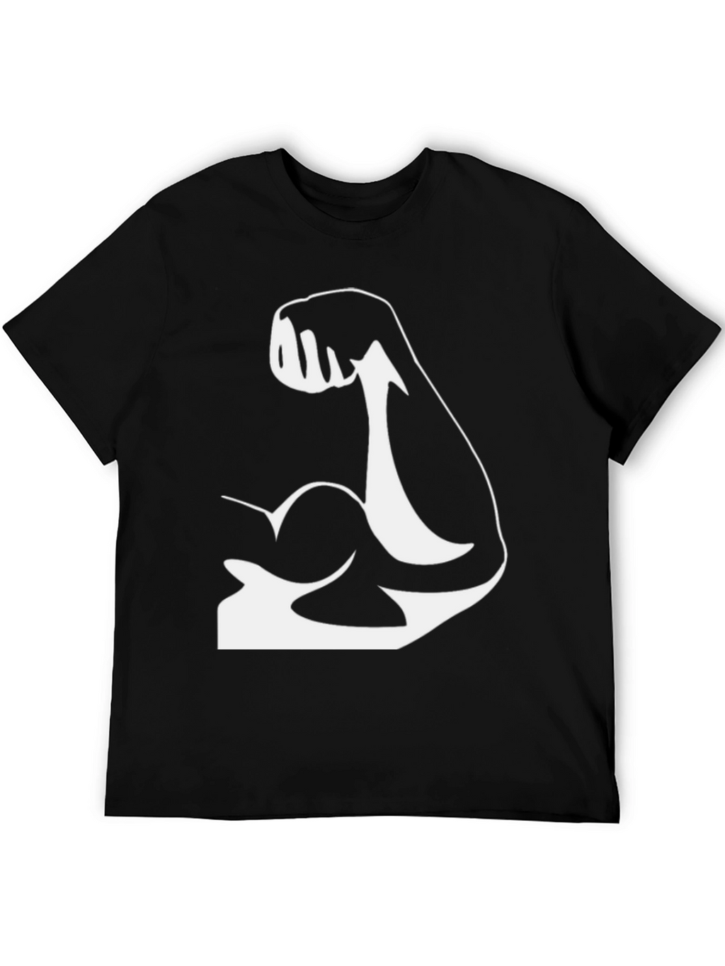 Muscle Graphic Tee - Black Cotton T-Shirt