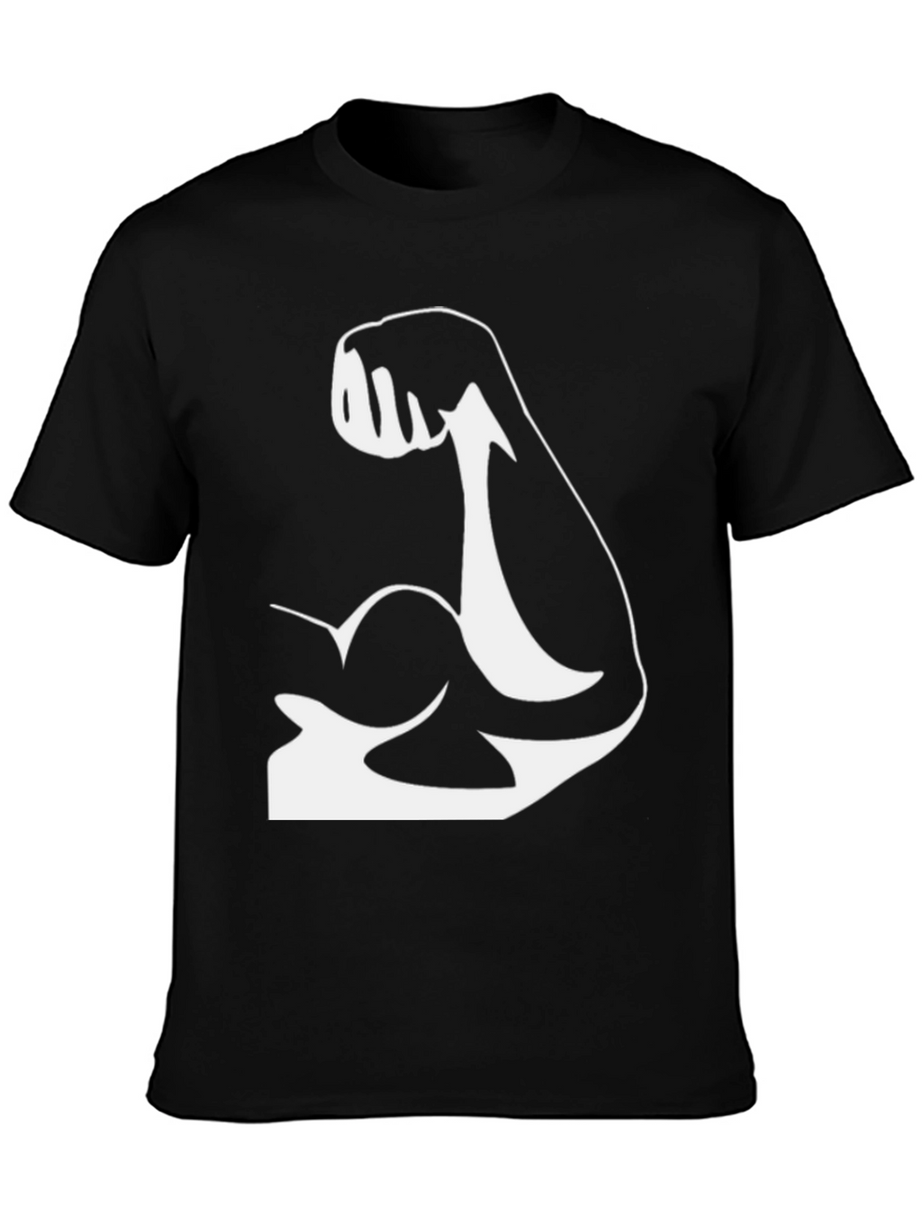 Muscle Graphic Tee - Black Cotton T-Shirt